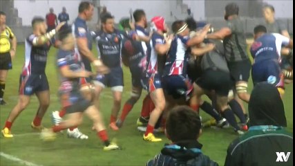 Énorme bagarre générale entre le Rugby Club de la Marine Nationale et celui de la Royal Navy