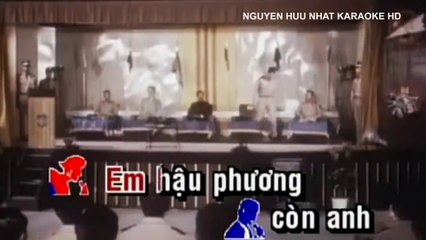 Karaoke Anh Tiền Tuyến Em Hậu Phương Hương Lan Tuấn Vũ HD