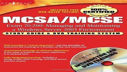 Read MCSA MCSE Managing and Maintaining a Windows Server 2003 Environment  Exam 70 290 Study Guide