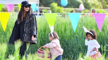 Kim Kardashian Takes North & Penelope Easter-Egg Hunting