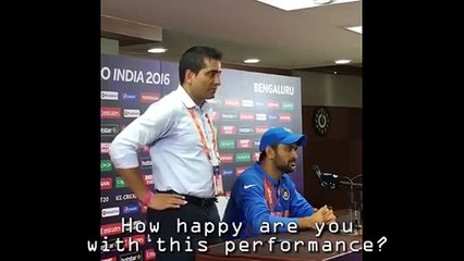 Dhoni Slams Media person On Asking Question “You Hardly Won By 1 Run Against Bangladesh”