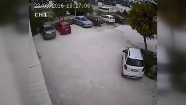 Ağacın Fırtınada Devrilmesi, Güvenlik Kameralarına Yansıdı