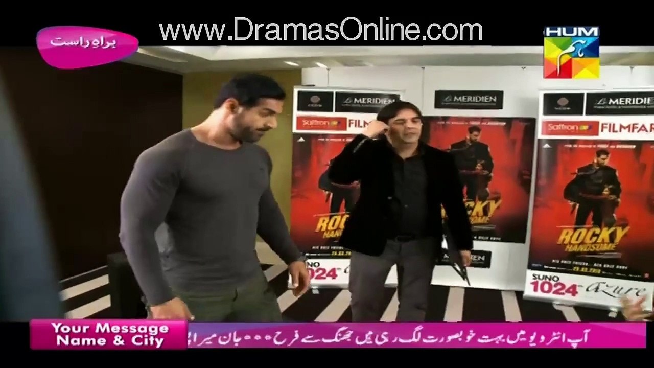Check Out The Reaction Of Sanam Jung When John Abraham Enter In Her Show