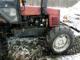 Belarus Mtz 892 forestry tractor in action