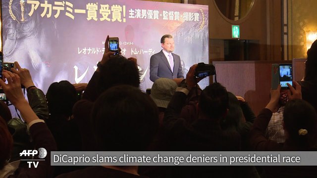 DiCaprio slams climate change deniers running for president