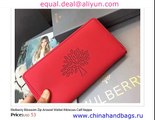 Mulberry Blossom Zip Around Wallet Hibiscus Leather Replica for Sale