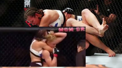 Video : Miesha Tate chokes out Holly Holm in stunning championship victory.