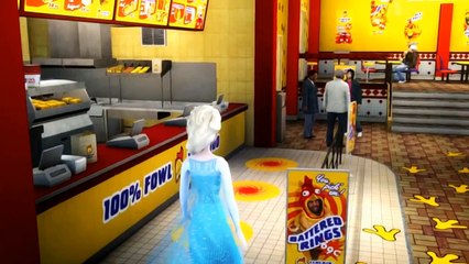 Spiderman Car For Kids - Down by the bay - Elsa from Frozen Disney