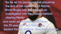 Short highlights Six Nation- Joe Marler decision should end 'Gypsy boy' matter - Ritchie