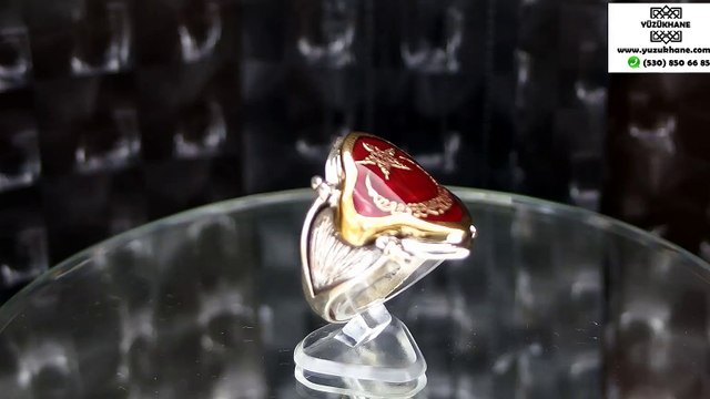 Türk Bayraklı Şık Modelli Gümüş Yüzük