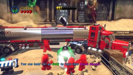 LEGO MARVEL Super Heroes GamePlay - [Hulk, Ironman, Spiderman vs Sandman, Abomination]