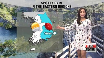 Dry and chilly in Seoul, spotty rain in eastern regions