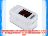 Floureon FS10A - PulsiOxímetro de dedo y monitor de frecuencia cardíaca saturación de oxígeno
