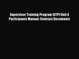 PDF Supervisor Training Program (STP) Unit 4 Participants Manual: Contract Documents PDF Book