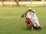 Talented Old Man Shows Motorcycle Tricks