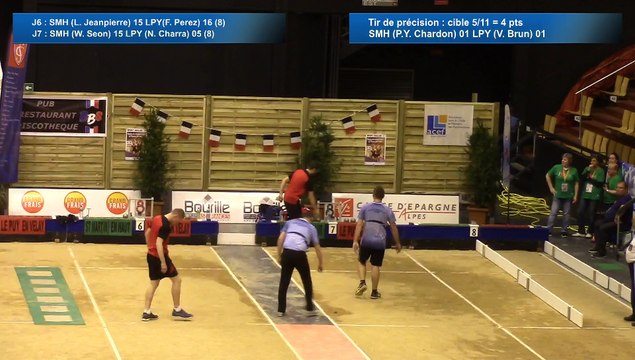 Second tour, second tir de précision, Finale N4 Saint-Martin en Haut contre Le Puy, Sport Boules, Clermont-Ferrand 2016