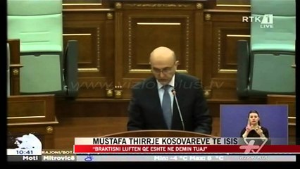 Download Video: Mustafa thirrje kosovarëve të ISIS - News, Lajme - Vizion Plus