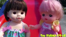 ぽぽちゃん おもちゃアニメ 公園の滑り台❤メルちゃん Toy Kids トイキッズ animation anpanman Baby Doll Popochan