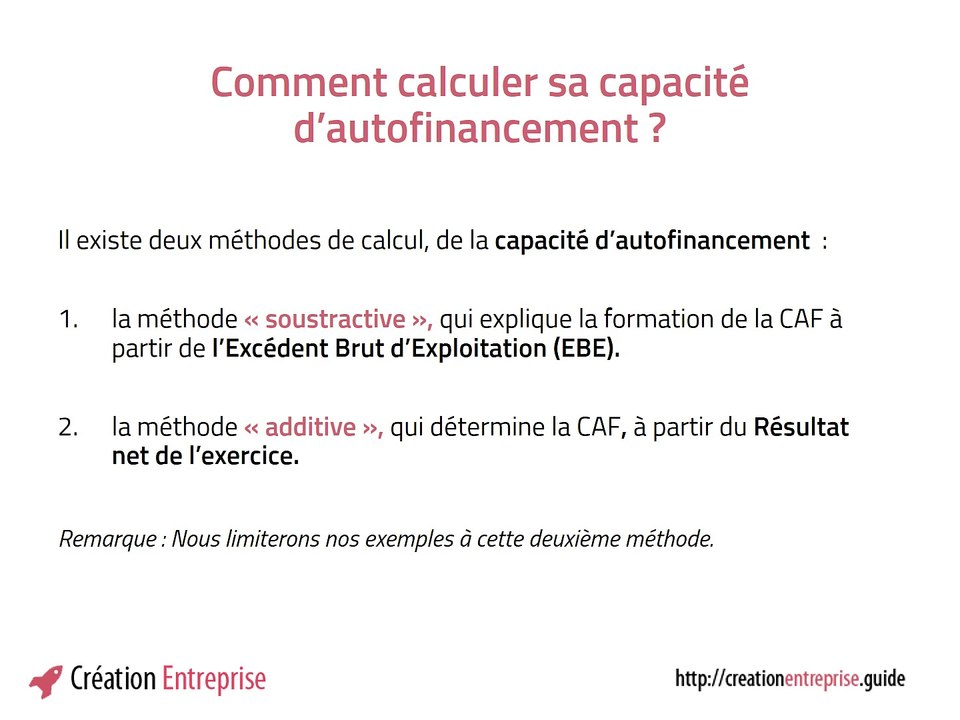 Atelier financier 3 - Le calcul de la capacité d’autofinancement