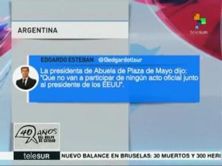 Abuelas de Plaza de Mayo no participarán en ningún acto con Obama