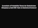 PDF Essentials of Probability Theory for Statisticians (Chapman & Hall/CRC Texts in Statistical