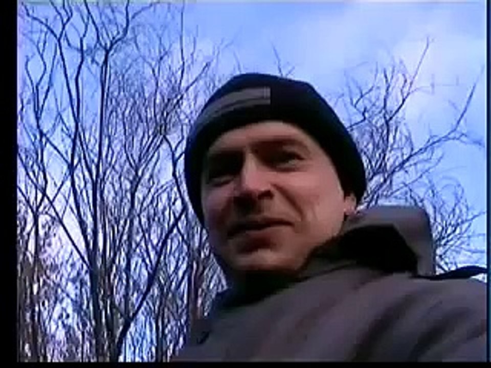 На рыбалке в деревне на реке Ока после нового года первого января