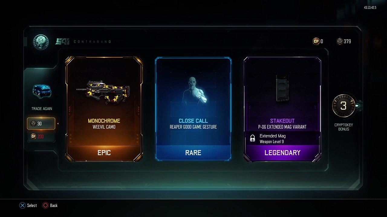 Call of Duty®: Black Ops III Crypto keys opening DYA37 Official