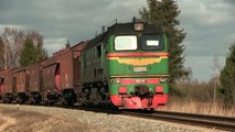 Тепловоз М62-1151 на участке Елгава-Платоне _ M62-1151 between Jelgava and Platone