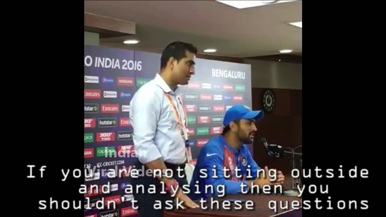 Ms Dhoni Blast Over Media Person After India vs Bangladesh Twenty20 Worldcup Match