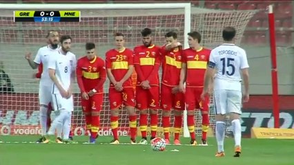 Goal Georgios Tzavellas Greece 1-0 Montenegro 24.03.2016