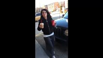 Woman throws coffee after being confronted about parking in a handicap spot