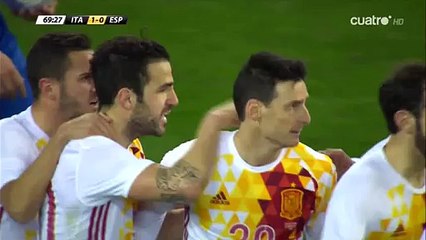 Aritz Aduriz Goal HD - Italy 1-1 Spain - 24-03-2016 Friendly Match -