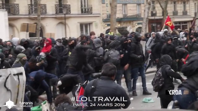 24/03/16 : affrontements à la manifestation de Paris contre la loi El Khomri