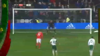 Goal Simon Church Wales 1-1 Northern Ireland 24.03.2016