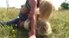 girls fight wrestling match on the grass Lucille vs Miriam part 2