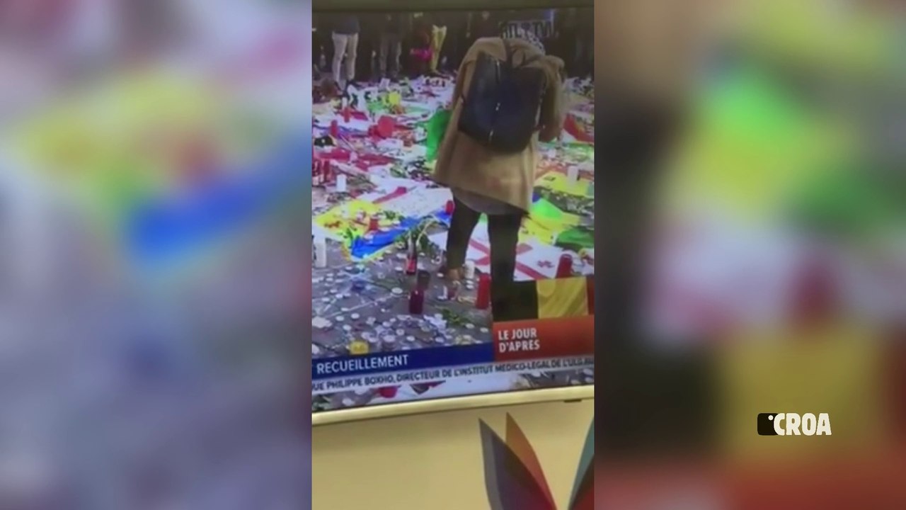 Elle change le drapeau israélien contre un drapeau palestinien