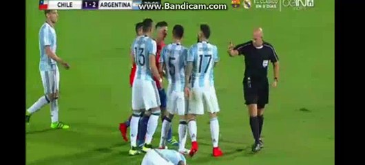 Alexis Sanchez Horror FOUL | Chile 1-2 Argentina  25-03-2016