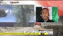 شام قناة سكاي نيوز مداخلة مراسل شبكة شام الاخبارية ابو عبد الرحمن الخضر من ادلب 22 9 2012