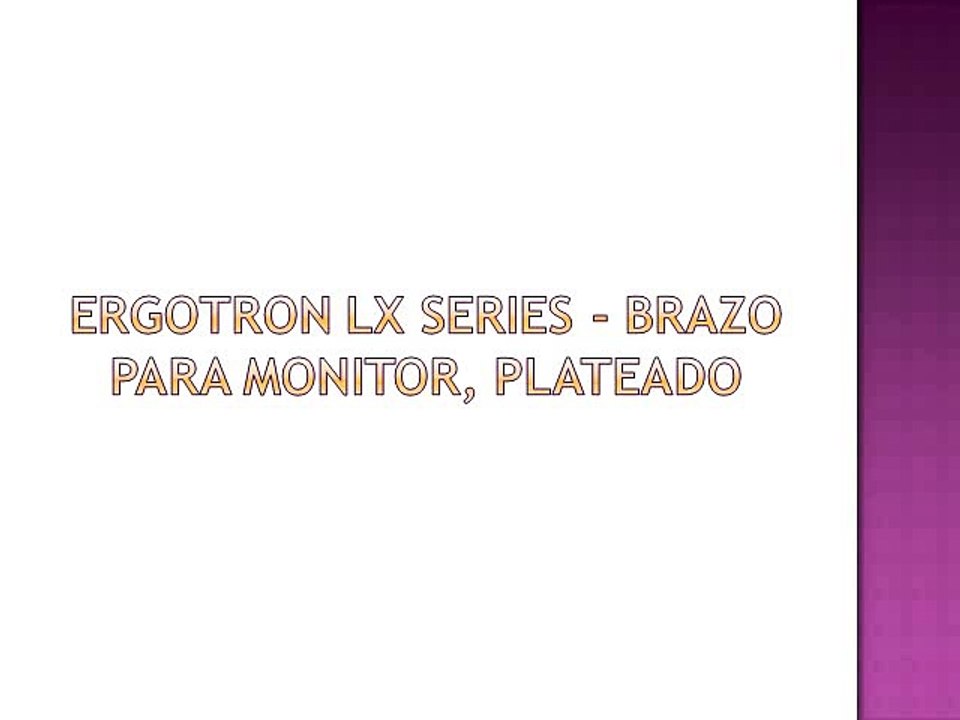 Ergotron LX Series - Brazo para monitor, plateado