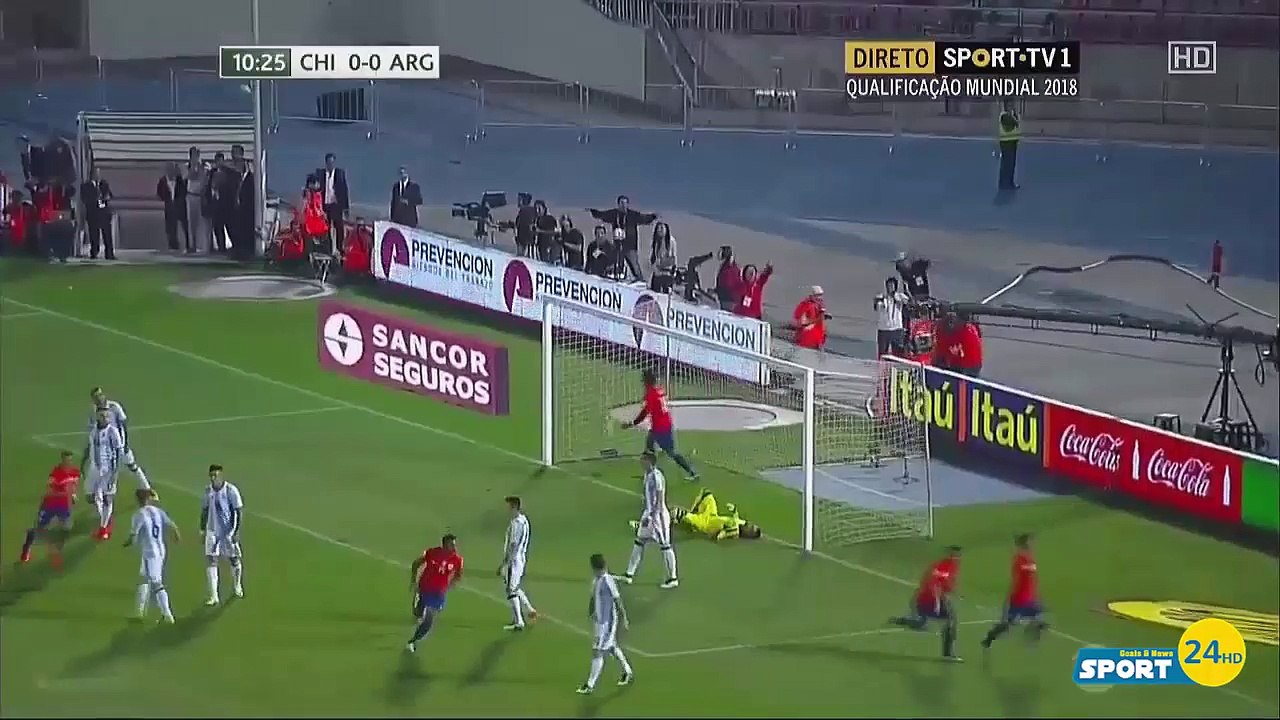 All Goals 1st half - Chile 1 - 2 Argentina 25.03.2016