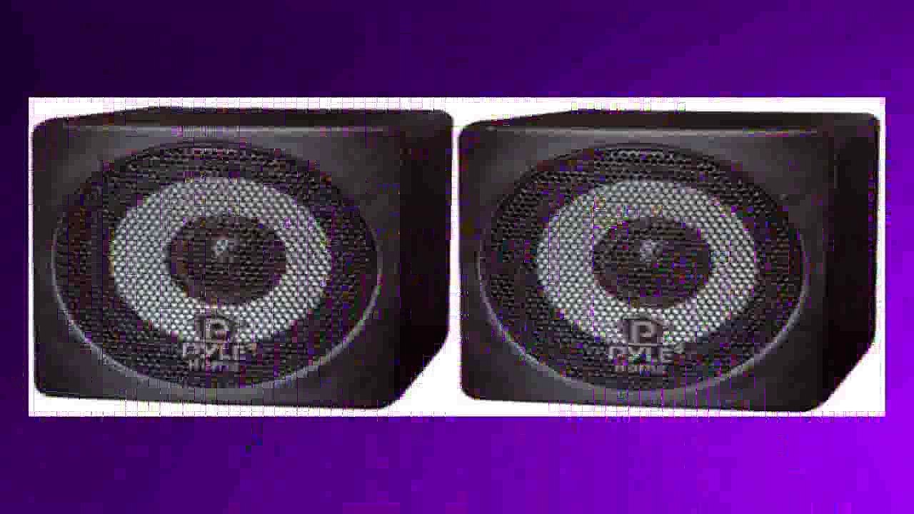 Pyle Home PCB3BK 3Inch 100Watt Mini Cube Bookshelf Speakers  Pair Black Pair