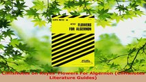 PDF  CliffsNotes on Keyes Flowers For Algernon Cliffsnotes Literature Guides Read Online
