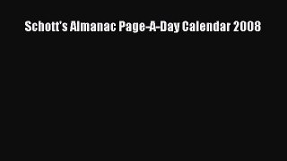 Download Schott's Almanac Page-A-Day Calendar 2008 PDF