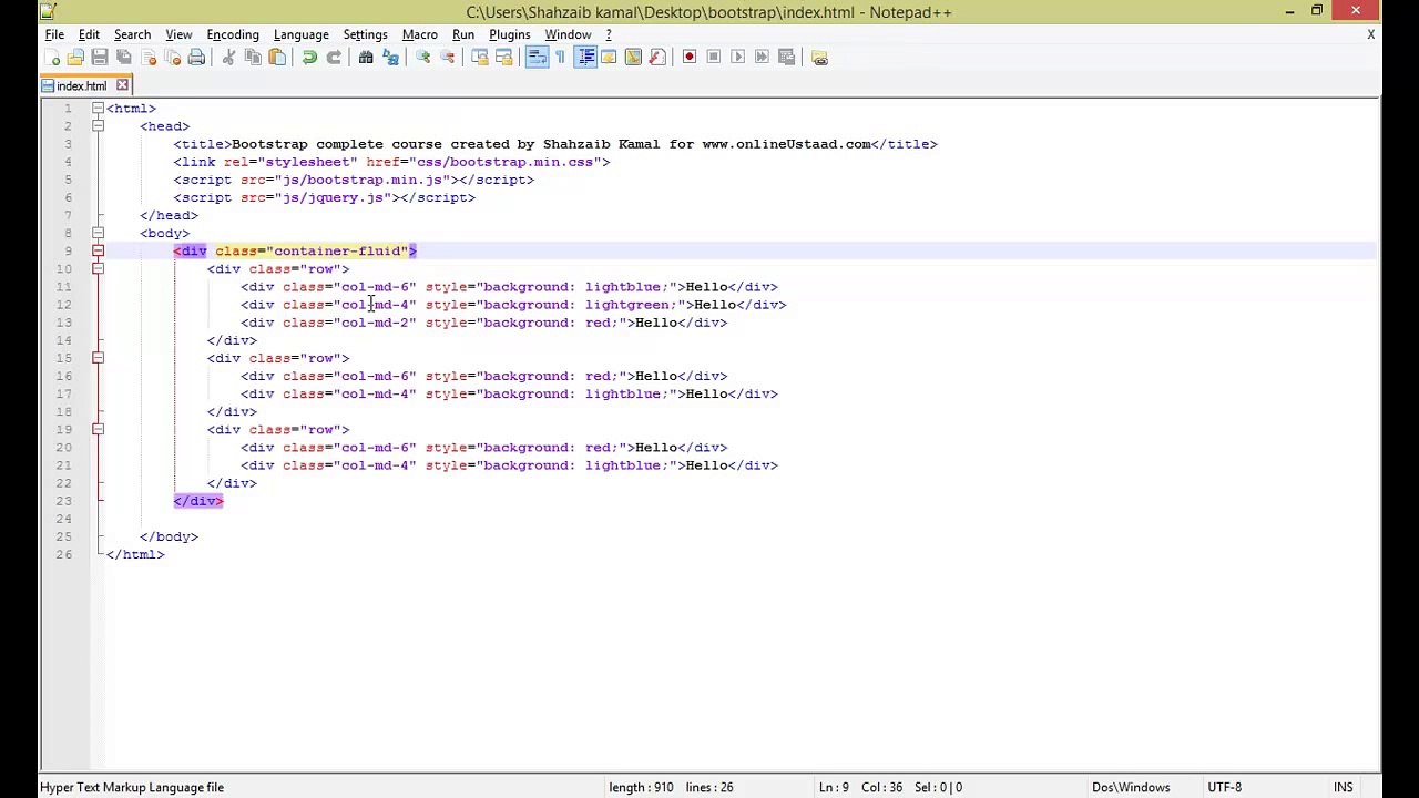 Bootstrap Framework in Urdu_Hindi Part 6 Containers