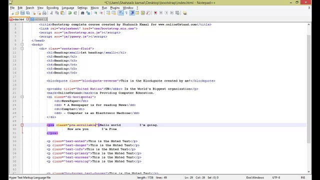 Bootstrap Framework in Urdu_Hindi Part 9 Bootstrap Text Styles