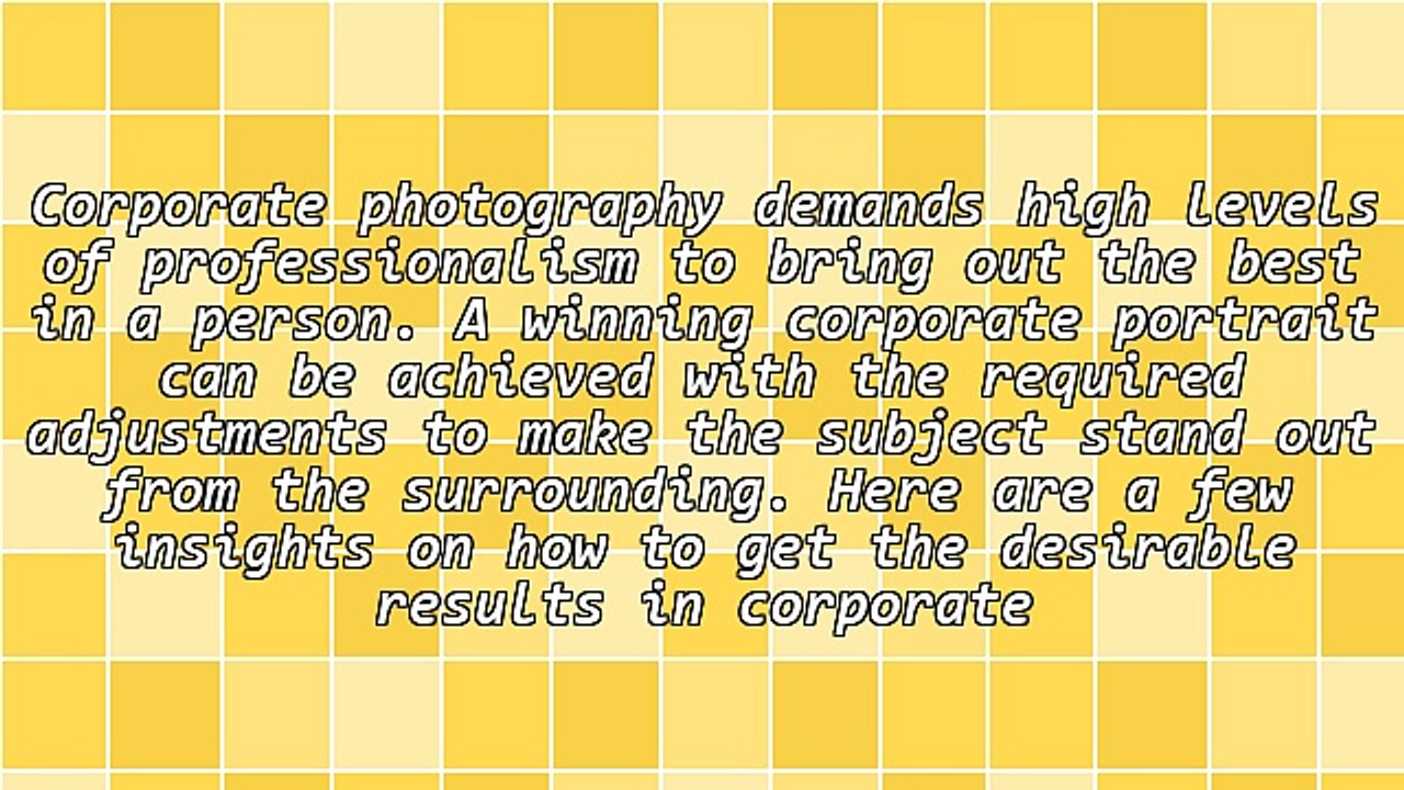 How to Photograph Corporate Photography