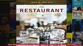 The Restaurant From Concept to Operation 6th Edition