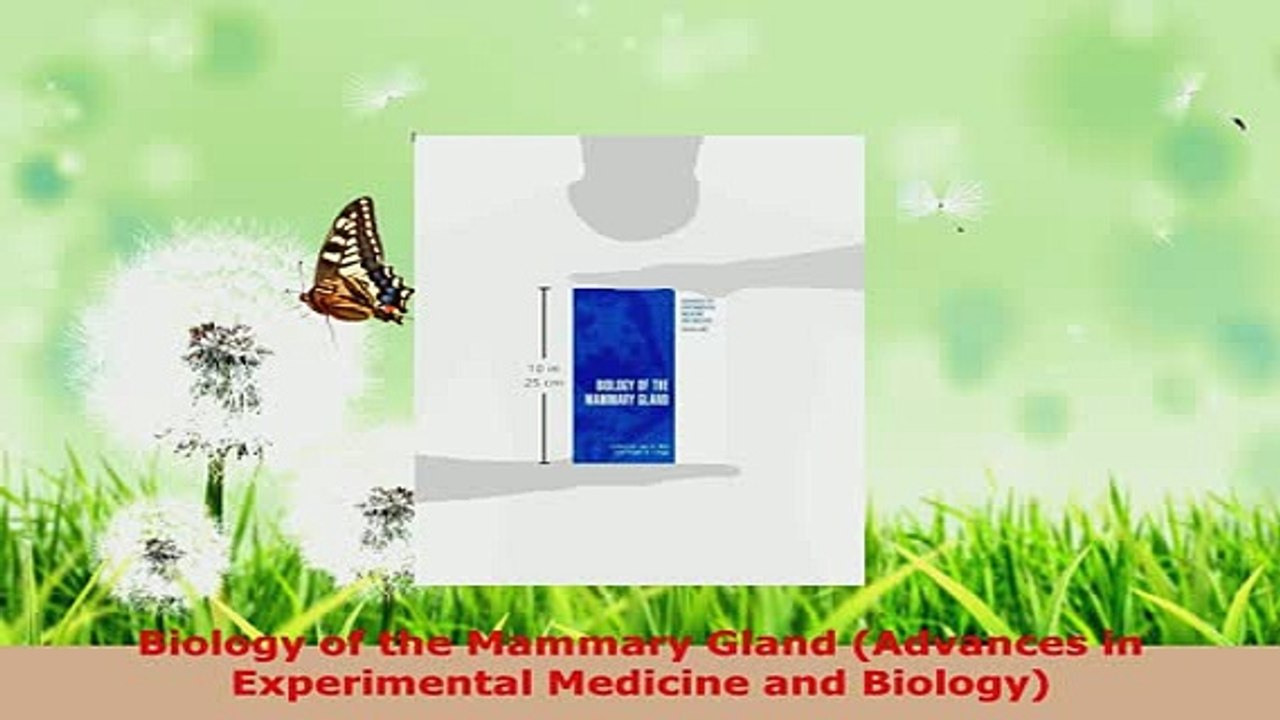 PDF  Biology of the Mammary Gland Advances in Experimental Medicine and Biology Free Books