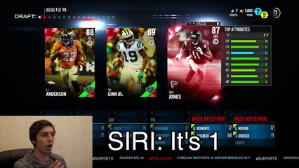 SIRI DRAFTS MY TEAM! MADDEN 16 EXTREME DRAFT CHAMPIONS