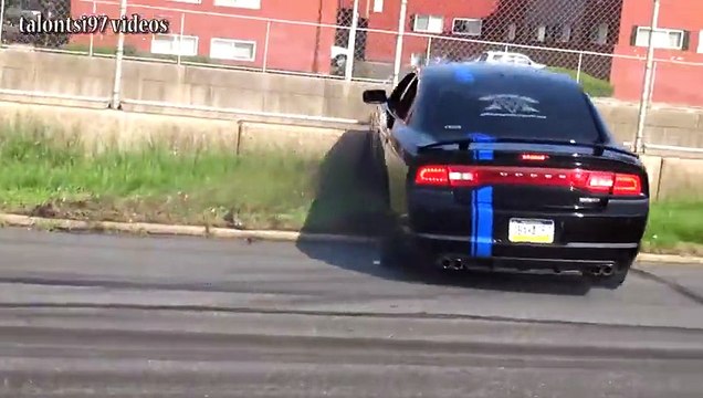 Wreckless drifting gone wrong Dodge Charger crash after car show!